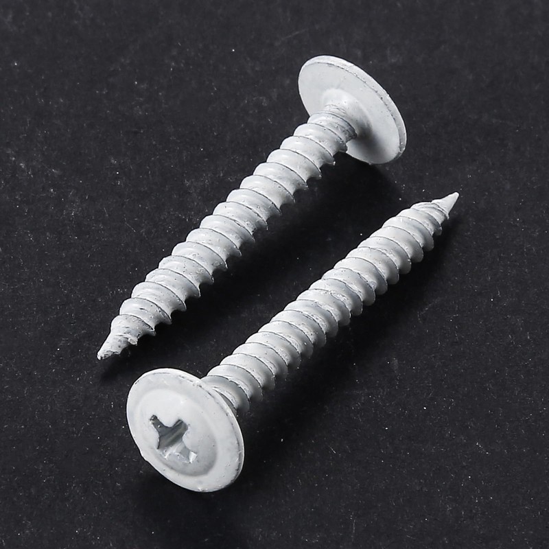 Wensilon(200 pcs)#8×1-1/4" Phillips Truss Head Wood Screws White Iron Quick