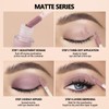 Anglicolor Matte Liquid Eyeshadow Set, 8 Colours, Highly Pigmented Matte,