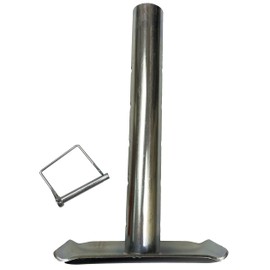 Class A Customs | TJFP-LZ-01 | Trailer Tongue Jack Exteded Reach Zinc Plated Foot Pad (2000lb Capacity) | for Campers RV and Cargo Trailers Tongue Mounted Jack