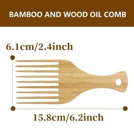 Miaija 2Pieces Wooden Hair Comb Wide Tooth Hair Comb Hair Styling Tool Hairdressing Comb for Men Women Barber Salon Thick And Curly Hair