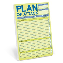 6-Count Knock Knock Plan of Attack Pads - Daily Planner Pads & To Do List Notepads, 6 x 9-inches each (Pastel)