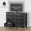 BOLUO Black Dresser for Bedroom 8 Drawer, Wide Dresser TV