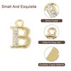 QUARKZMAN Rhinestone Letter Pendants, 16 Pieces 1.5mm Metal B Letter