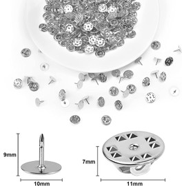 JANYUN 120 Pairs Butterfly Clutch Tie Tacks Pin Back Metal Locking Replacement with 10mm Blank Pins for Craft Making
