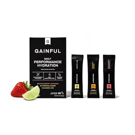 Gainful Hydration Packets Variety Pack, Decaffeinated with Key Electrolytes, Magnesium and Sodium, Energy Support, Low Sugar, 10 Sticks