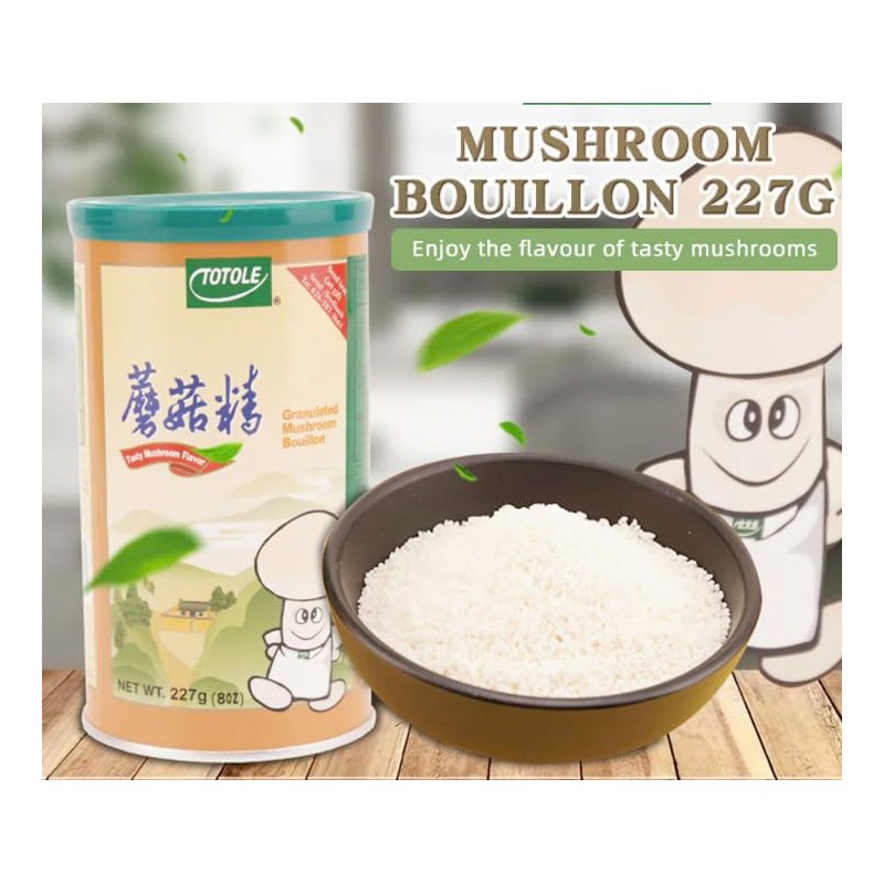 TOTOLE Granulated Mushroom Bouillon Powder Seasoning & Soup Stock 227g