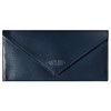 Big Skinny Slimvelope Leather Tri-Fold Checkbook Slim Wallet, Navy