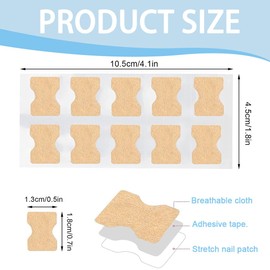 Zehennagel Patch, 100 Pcs Zehennagel Patch Zehennagel Korrektur Patch Eingewachsene Zehennägel Korrektur Patch Eingewachsene Zehennägel Pflaster Korrektur Aufkleber Zeh Nagel