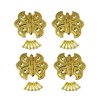 QCAA Butterfly Hinge, for Cupboard Door, 4 Pack, Brass Plated,