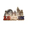 London Metal Fridge Magnet - Silver Coloured/Eye/Tower Bridge/Big Ben/St. Paul's