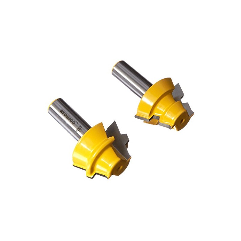 YONICO Lock Miter 22.5 Degree 2 Bit Router Bit Set