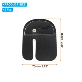 PATIKIL 2 Layer Leather Archery Finger Tabs, Finger Protective Gear Guard, Black