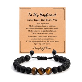 YKZOMP Boyfriend Gift Ideas, Boyfriend Birthday Sweetest Valentines Day Fathers Day Christmas Gifts for Him Boyfriend from Girlfriend, Cute I Love You Gifts Bracelets for Boyfriend Him Teen