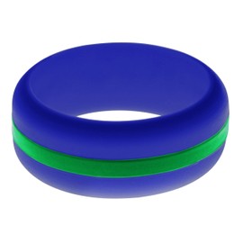 FLEX Ring - Womens Mens Blue Silicone Ring - Changeable Color Bands - Many Colors - Safe, Durable, Everyday Wear Wedding Band - 1 Ring - Sizes 4-16