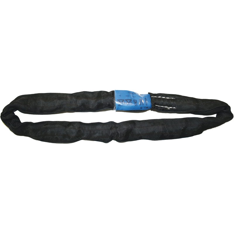 2 Tonne Black Endless Round Sling Lifting Polyester Circular Webbing