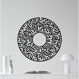 Labyrinth Wall Decal Maze Vinyl Sticker Wall Art Design Conundrum Decor Housewares Bedroom Decor Removable Wall Mural 146xxx