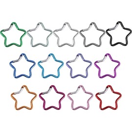 Carabiner Clip, Star Shaped Climbing Buckle, Keyring Hook for Camping Fishing Hiking Traveling Key Chain Clip Accessories (Pink)