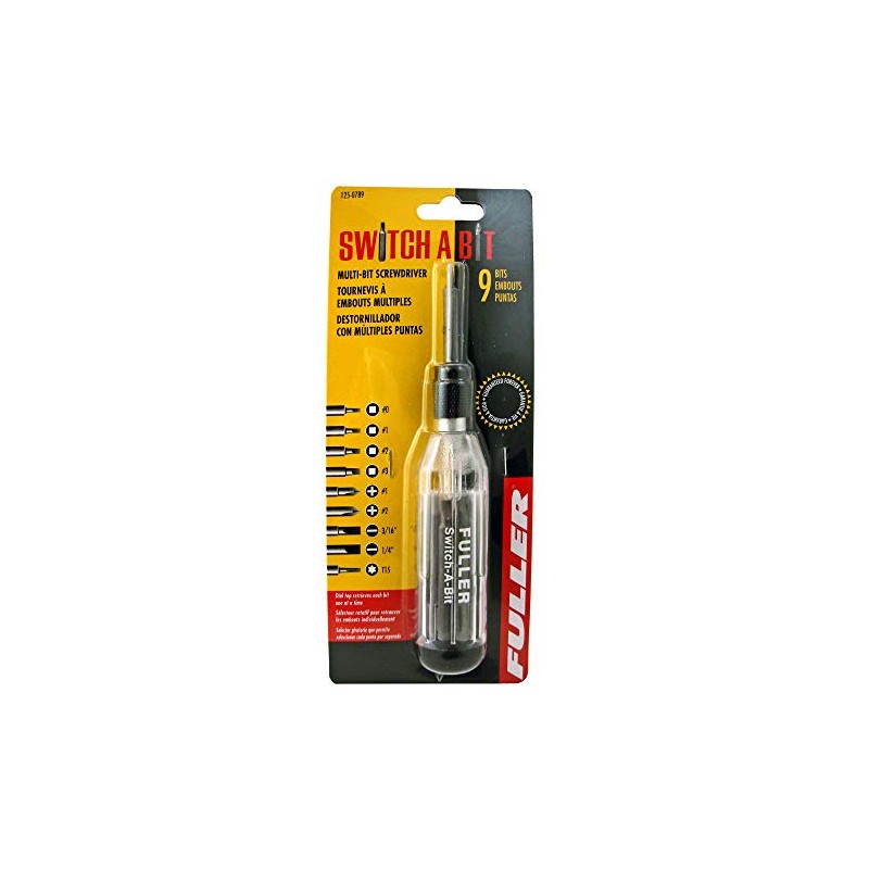 Fuller Tool 125-0789 9 in 1 Switch-A-Bit Multi Screwdriver