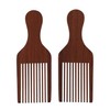 OATIPHO 2Pcs Wide Flat Wooden Massage Comb Durable Hair Comb