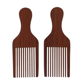 OATIPHO 2Pcs Wide Flat Wooden Massage Comb Durable Hair Comb for Detangling Scalp Massage Comfortable Grip for Men Women Traditional Craftsmanship for Tidy Hair Care