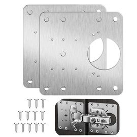 NestNook Hinge Repair Plate with Screws, 2Pcs Cabinet Repair Kit Stainless Steel Kitchen Cupboard Door Hinge Repair Brackets