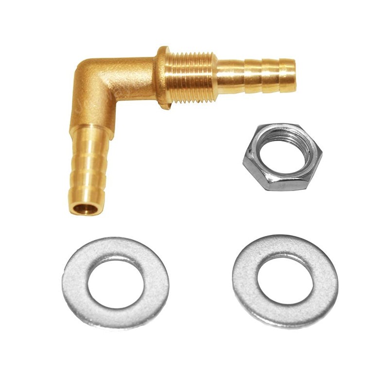 Joywayus 5/16 x 5/16 Hose Barb Thru-Bulk Head Hex Union