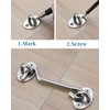 Fenglin-joy Cabin Hooks, Stainless Steel, Pack of 2, 10 cm