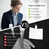 2 Pack Magnetic Badge Holder with Strong Magnet Back -
