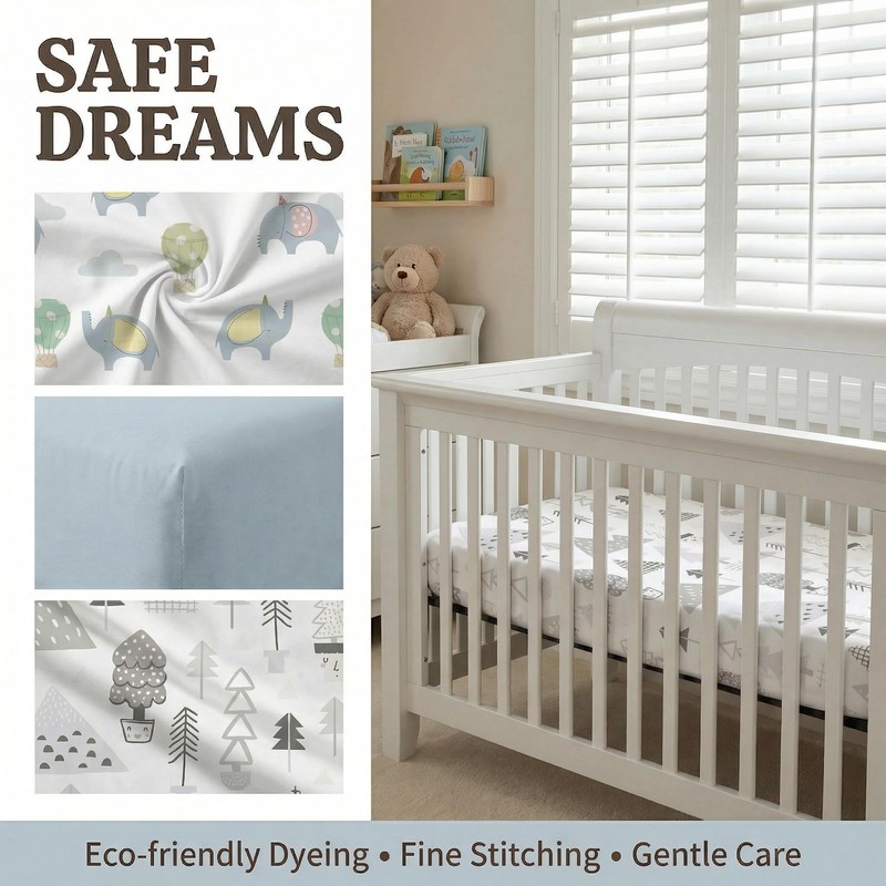 4 Pack Crib Sheets for Girls – Fitted Crib Sheets