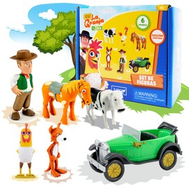 LUPPA La Granja de Zenon, Set de Figuritas de Acción y Aventura para Niños, Figuritas | Zenon, Percheron, Beto, Lola, Bartolito y El Auto Bochinchero (6 Figuritas)