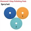 Toolsmart 3pcs Wet Dry Diamond Polishing Pads 5 Inch Set