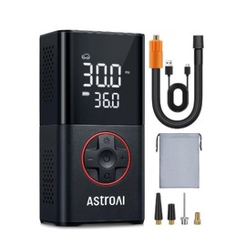 AstroAI L4 Tire Inflator Portable Air Compressor Cordless Air Pump 150 PSI with Digital Dual Values Display, LED Lights, and Included Hose Parts:_L7 Coreless Tire Inflator