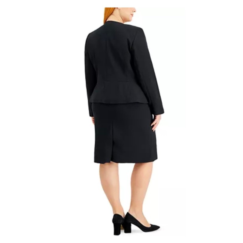 Le Suit Women's Plus Size Jacket/Dress Suit, Black, 20W