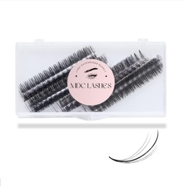 MDC LASHES Promade Wispy Loose Eyelash Extensions 1000fans 0.05-0.07 Thickness, C/D/CC Curl, 8-18mm Loose Fans Eyelash Extensions 9D for Fluffy Eyelash Cluster, Soft, Long Lasting, Easy Application