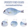 SIVZUMO 1 x Fish Shaped Pencil Case Novelty Fish Pencil