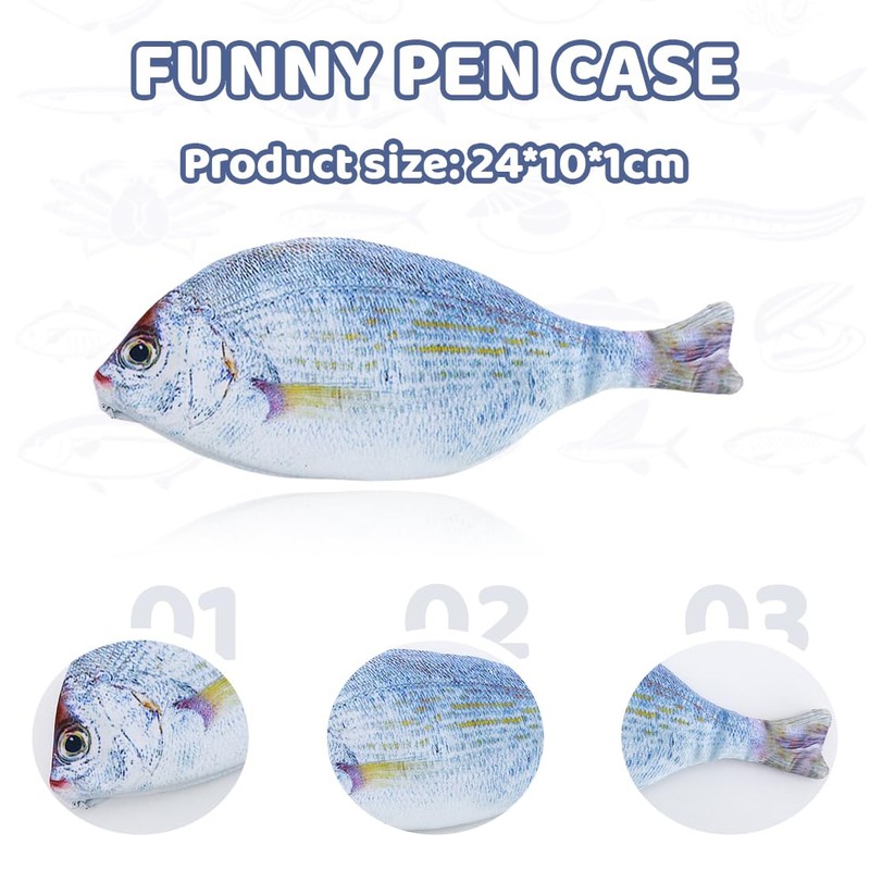 SIVZUMO 1 x Fish Shaped Pencil Case Novelty Fish Pencil
