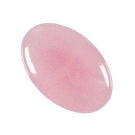EDEN'S CALL Healing Rose Quartz Crystal Palm Stone Polished Energy Pocket Worry Stone for Therapy Reiki Balancing Oval Shape