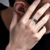 Free Bird Men's Ring, Arabesque Pattern, Turquoise "Stone of Success",