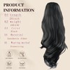 Black Wavy Drawstring Ponytail Extension for Black Women Long Black
