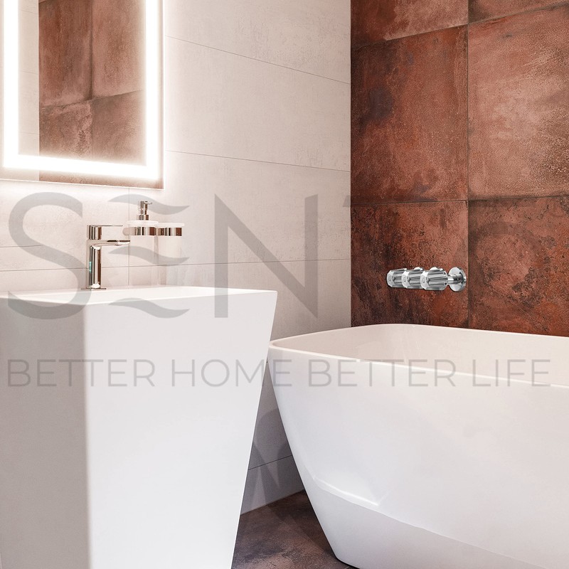 SENTO Bathtub and Shower 3 Handle Tub Trim Set For
