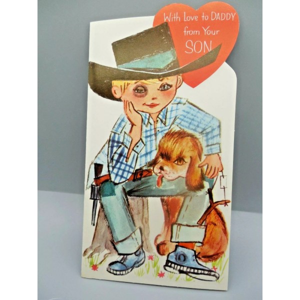 Valentine's Day Vintage "With Love To Daddy From Your Son""