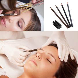 Waterproof Microblading Eyebrow Pencil in 3 Colours, Easy Wipe Clean Formula with Includes High-Quality Sharpener for Optimal Eyebrow Look