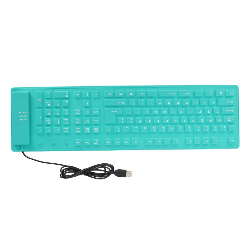 Foldable Silicone Keyboard 108 Keys Silicone Foldable USB Wired Waterproof