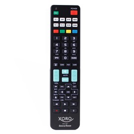 XORO XRC 8F1 Universal Remote Control Effortlessly Controls Over 1000 Devices from Different Manufacturers, Flexible Learning Function, 8 Programmable Devices Possible, Black