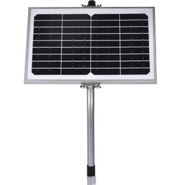 SUNER POWER 10 Watt Solar Panel Powered Charger Kit + Tubular Mount Bracket for Automatic Gate Opener, Electrical Fence, etc