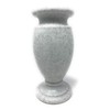 OPTIMUM Memorial Cemetery Flower Vase - Plastic (White Granite) with