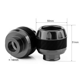 Frame Slider, Fork Frame Slider, 1 Pair Carbon Fibre Motorcycle Front Fork Frame Slider Crash Protection (Black)