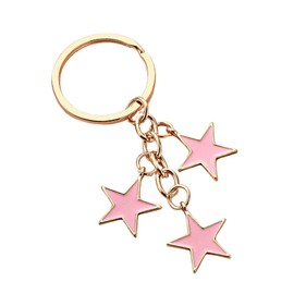 Meefisher Women's Stars Bag Charms Cute Enameled Keychain Keyring for Girls Purse Accessories Kawaii Aesthetic Gifts,Light Pink