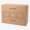 Navaris Breading Set Stainless Steel 3-Piece Set - 3 x