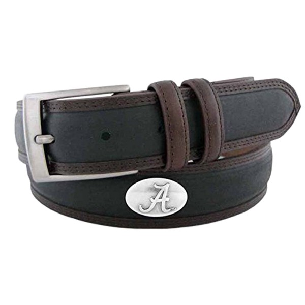 ZeppelinProducts UAL-BBLPS-BLK-46 Alabama Concho Two Tone Leather Belt44; 46 Waist